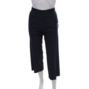 Estelle & Finn Womens Elastic Waistband Crop Wide Leg Pants Navy Blue Size 0